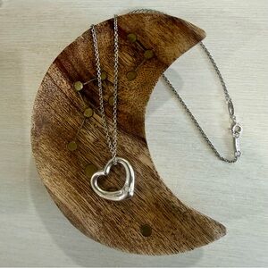 ✨ Tiffany & Co. Elsa Peretti Open Heart Pendant Necklace 22mm Sterling Silver ✨